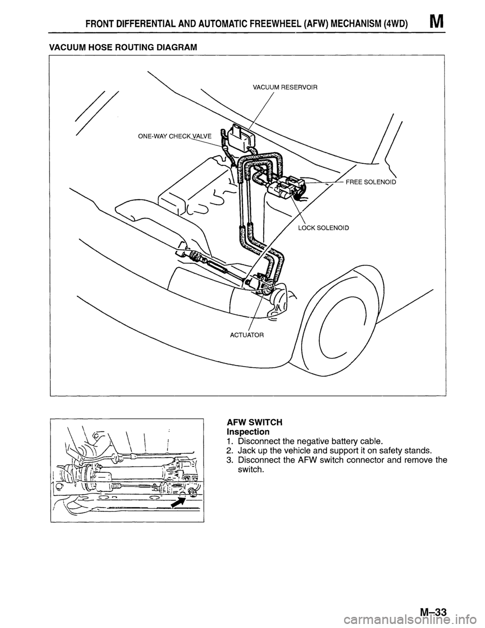 MAZDA MPV 1996  Workshop Manual 