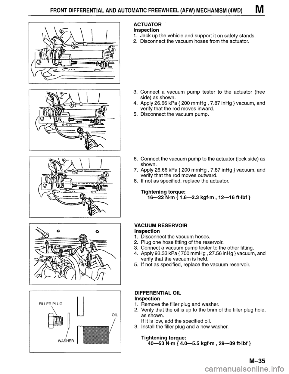 MAZDA MPV 1996  Workshop Manual 