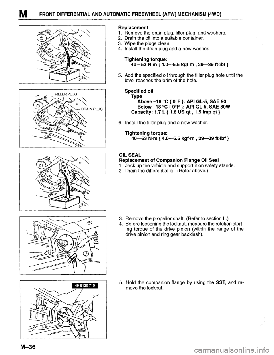 MAZDA MPV 1996  Workshop Manual 