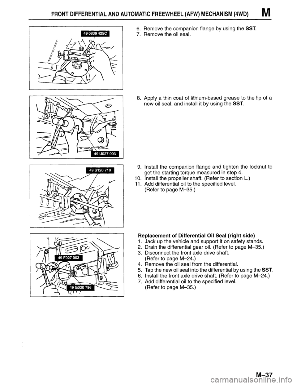 MAZDA MPV 1996  Workshop Manual 