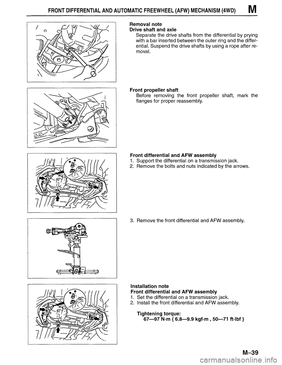 MAZDA MPV 1996  Workshop Manual 