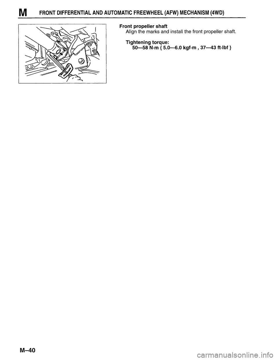 MAZDA MPV 1996  Workshop Manual 
