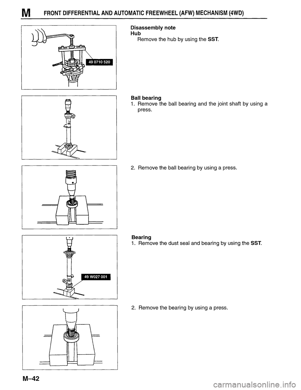MAZDA MPV 1996  Workshop Manual 