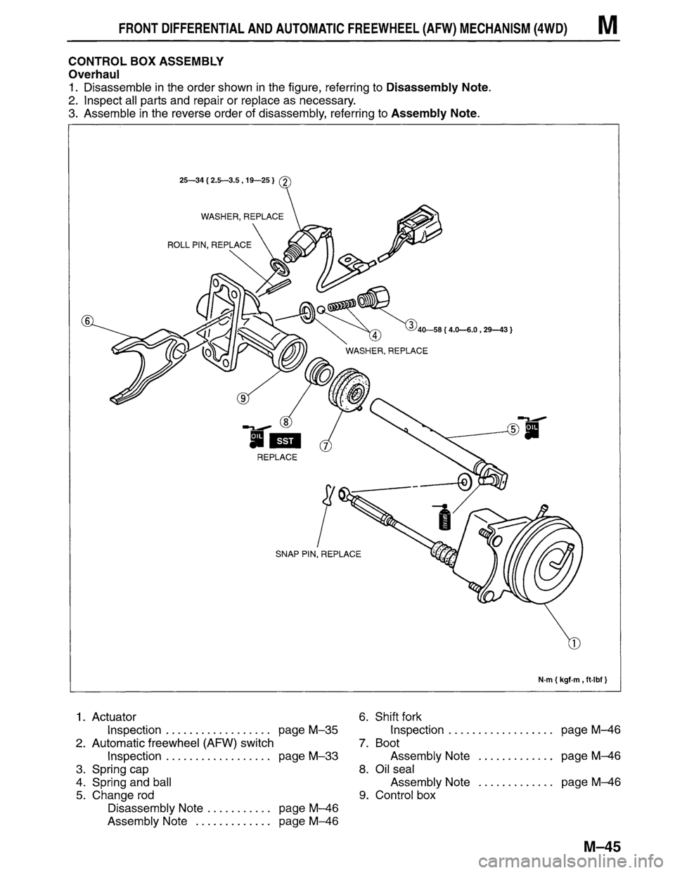 MAZDA MPV 1996  Workshop Manual 
