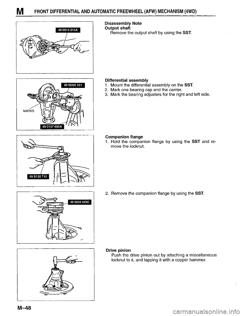 MAZDA MPV 1996  Workshop Manual 