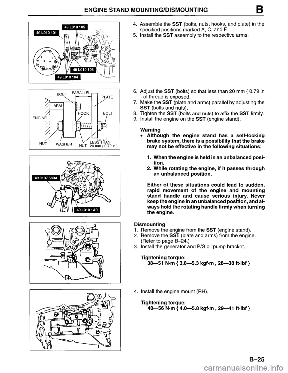 MAZDA MPV 1996  Workshop Manual 