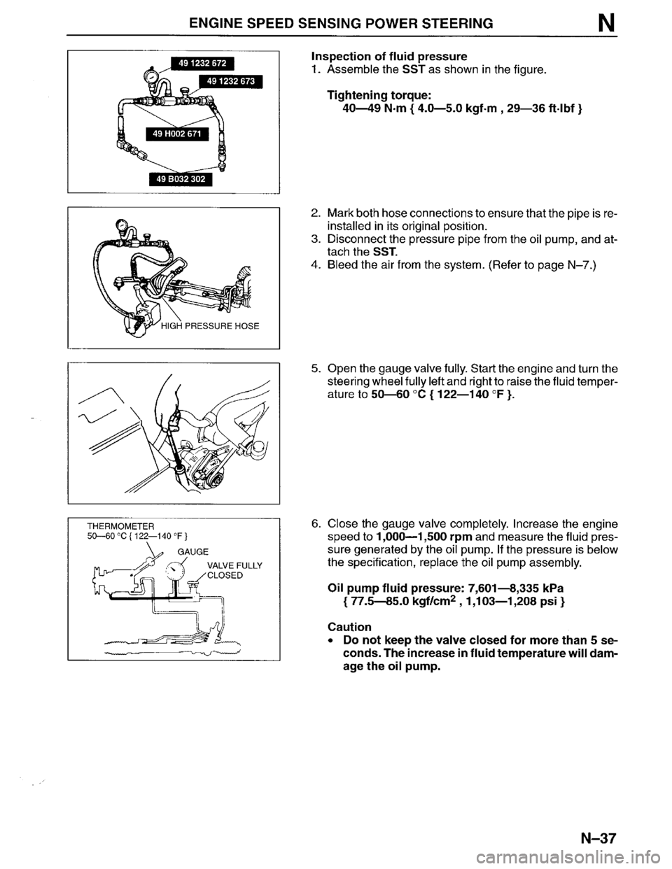 MAZDA MPV 1996  Workshop Manual 