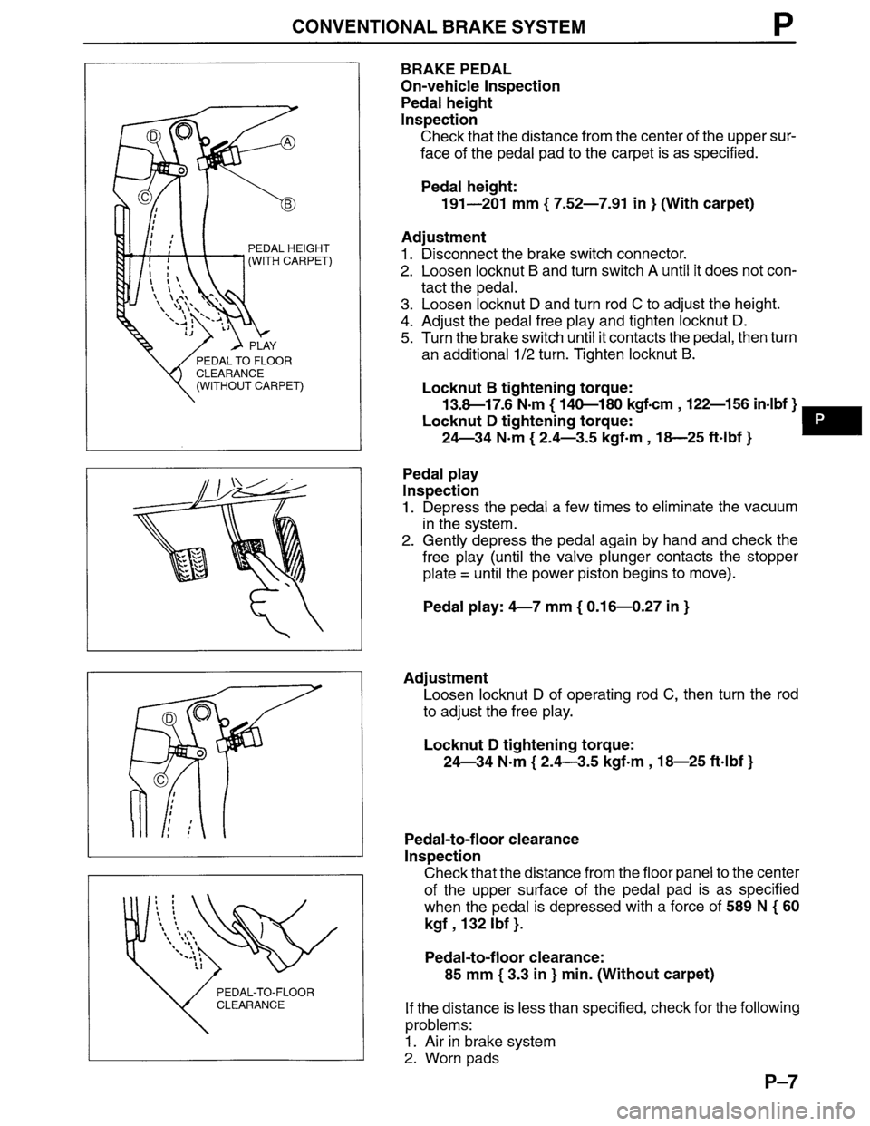 MAZDA MPV 1996  Workshop Manual 