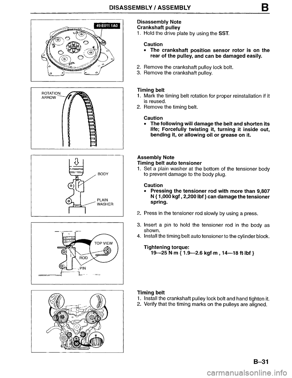 MAZDA MPV 1996  Workshop Manual 