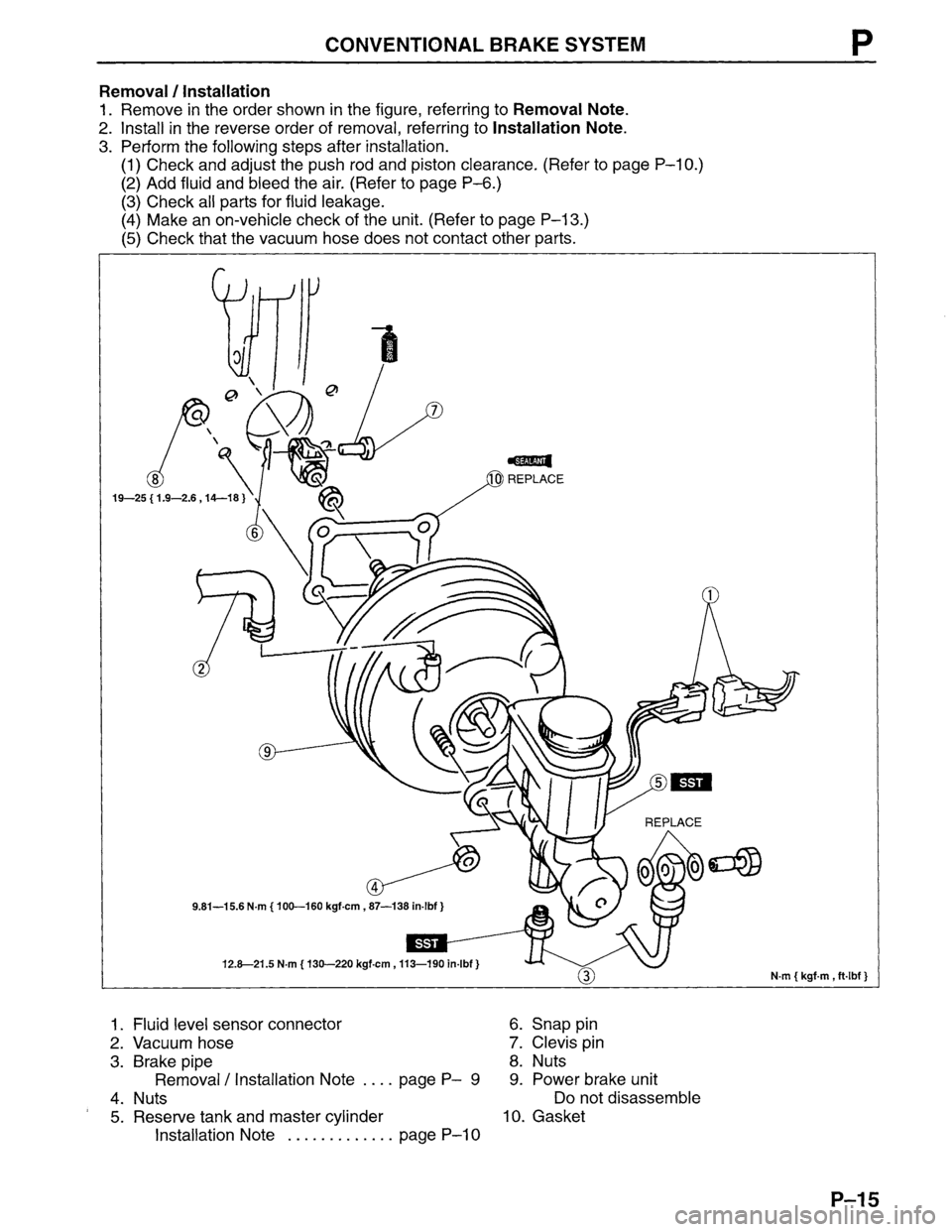 MAZDA MPV 1996  Workshop Manual 