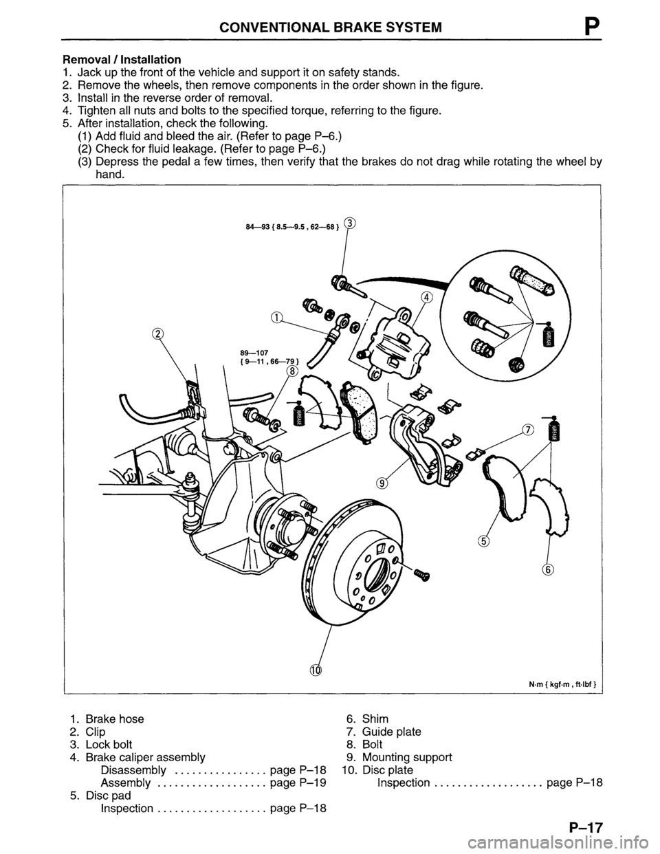 MAZDA MPV 1996  Workshop Manual 