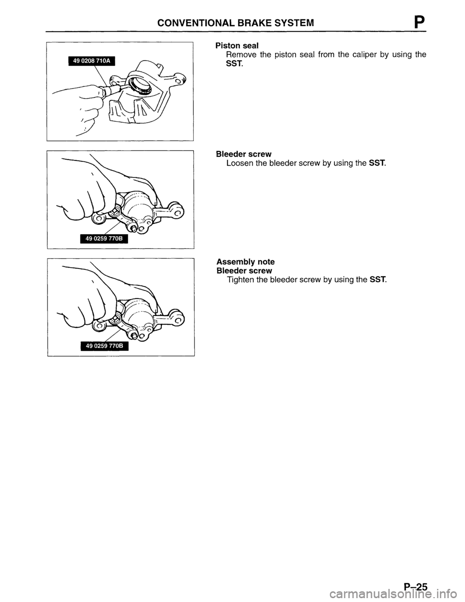 MAZDA MPV 1996  Workshop Manual 