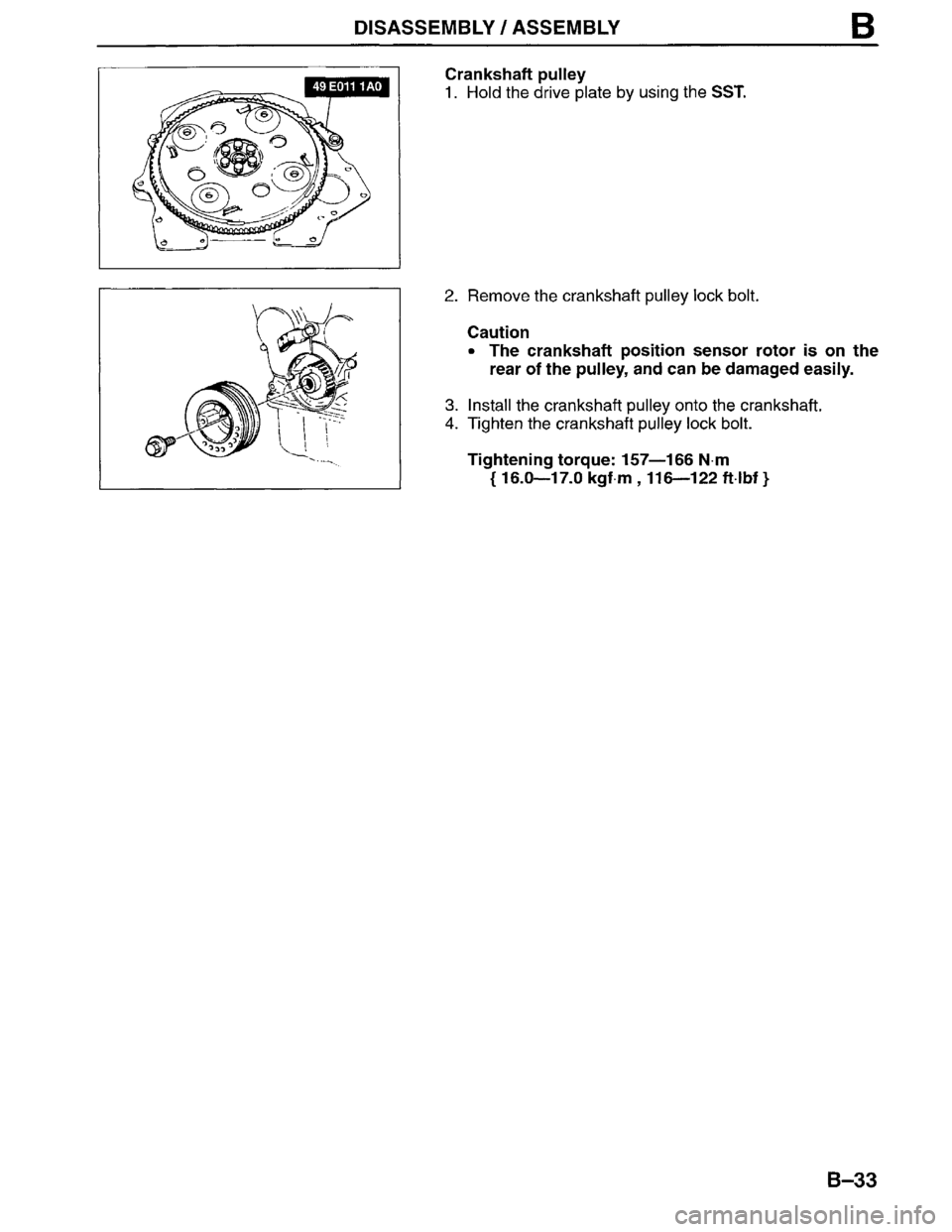 MAZDA MPV 1996  Workshop Manual 