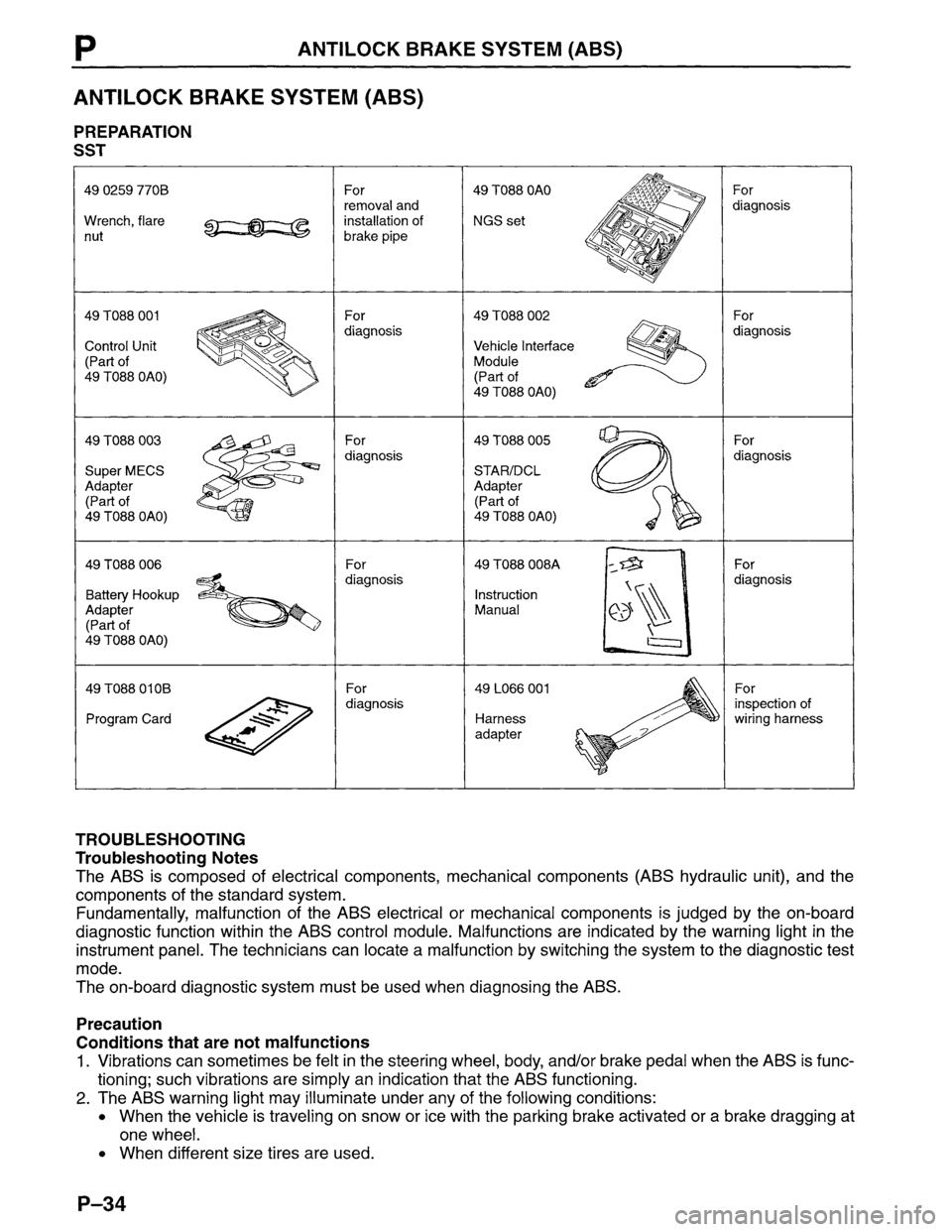 MAZDA MPV 1996  Workshop Manual 