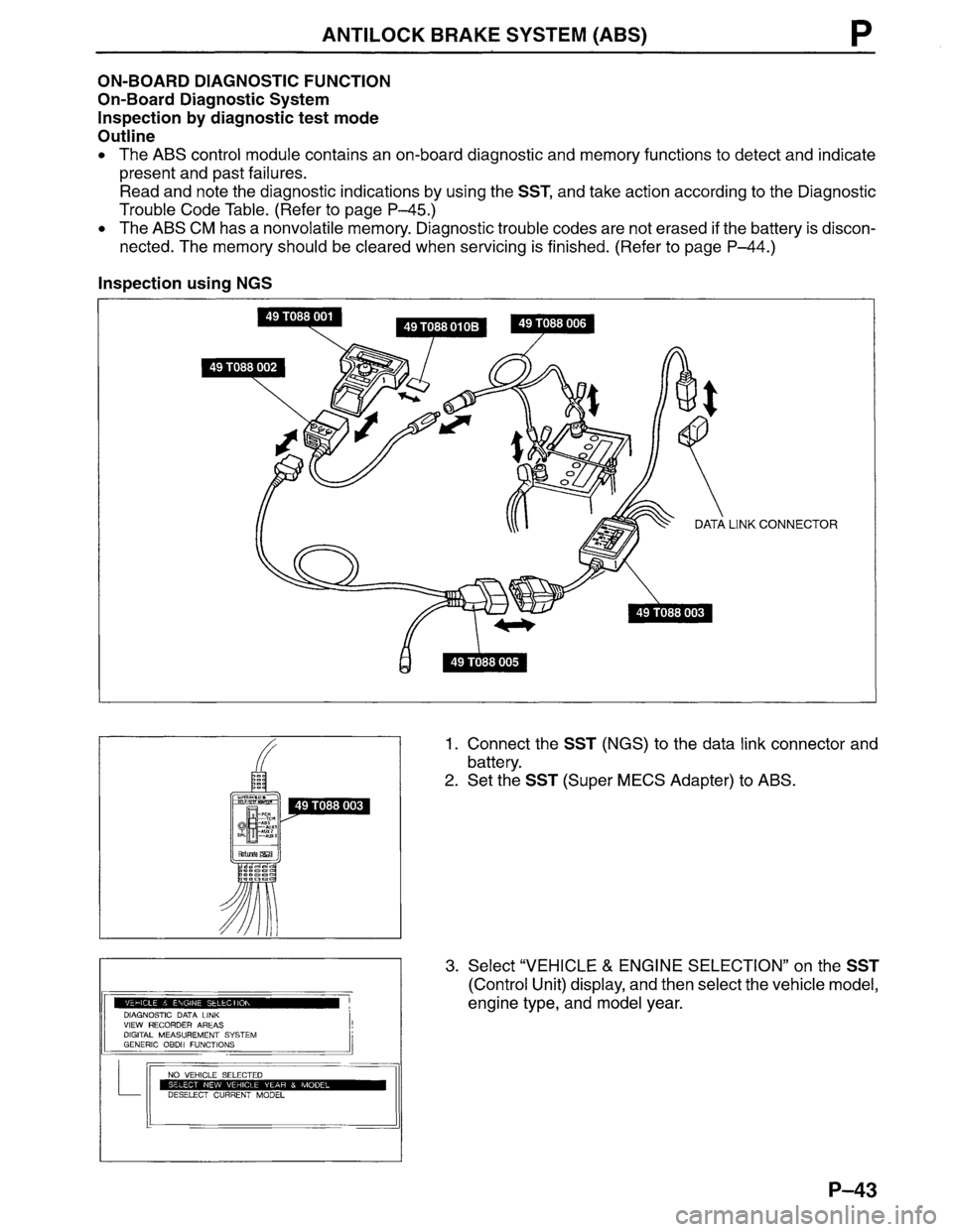 MAZDA MPV 1996  Workshop Manual 