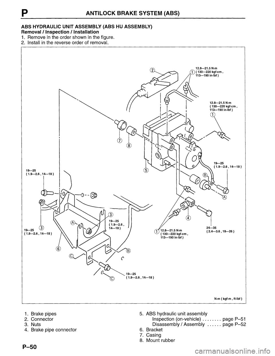 MAZDA MPV 1996  Workshop Manual 