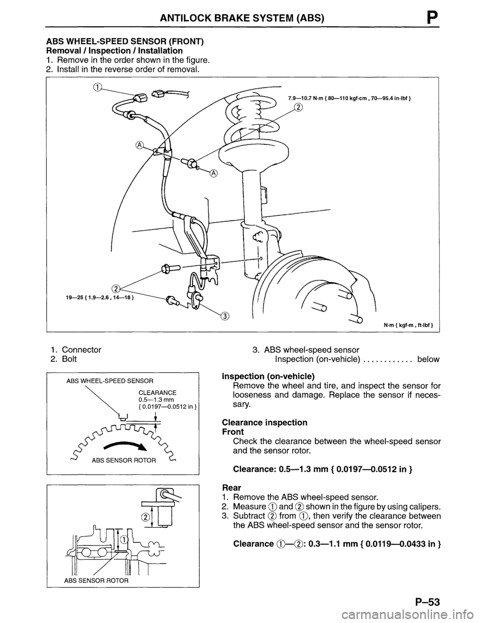 MAZDA MPV 1996  Workshop Manual 