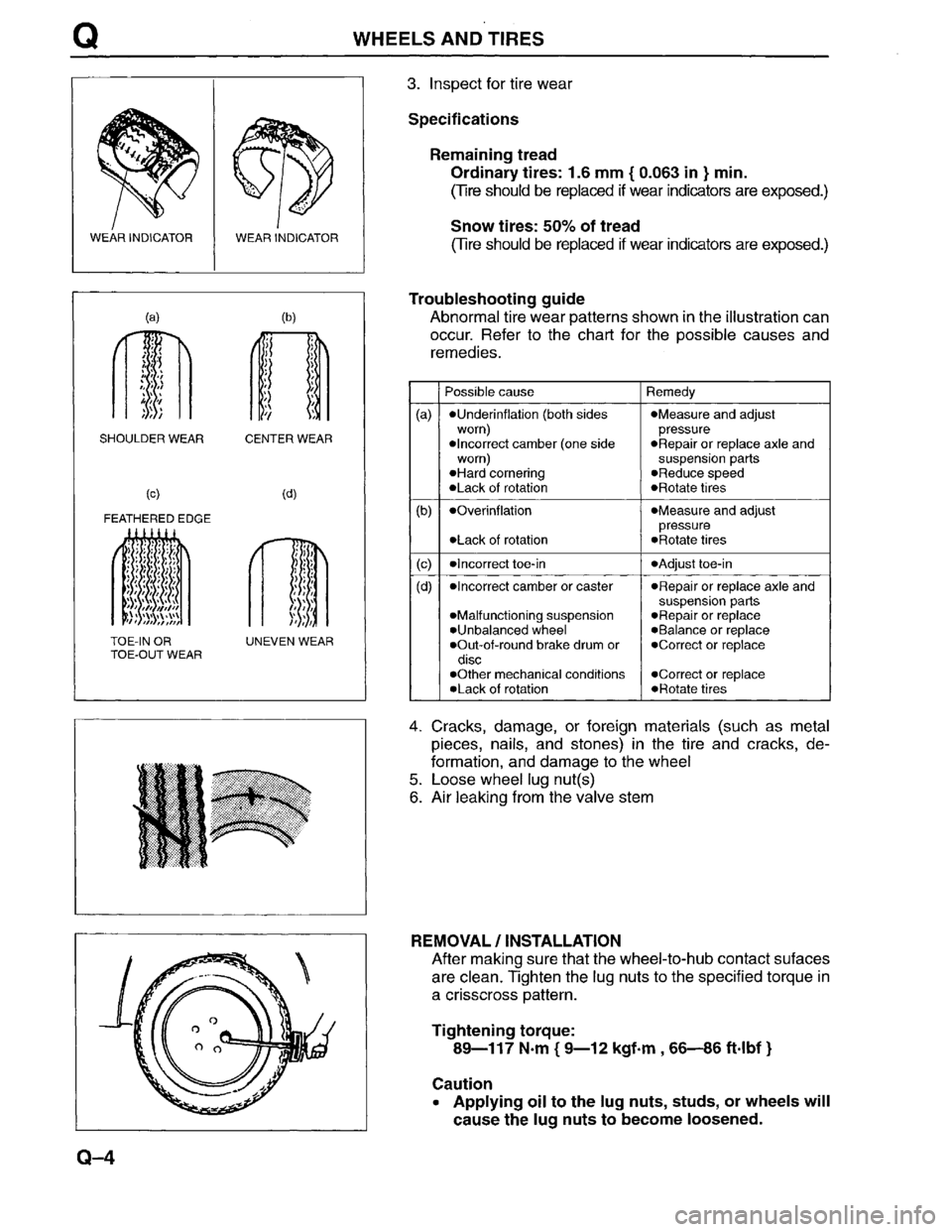 MAZDA MPV 1996  Workshop Manual 