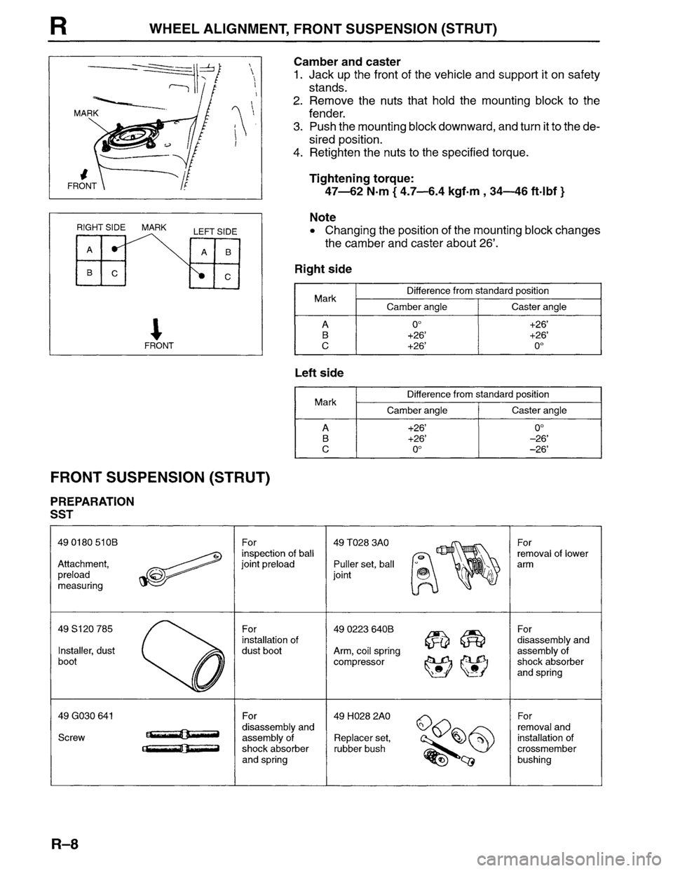 MAZDA MPV 1996  Workshop Manual 