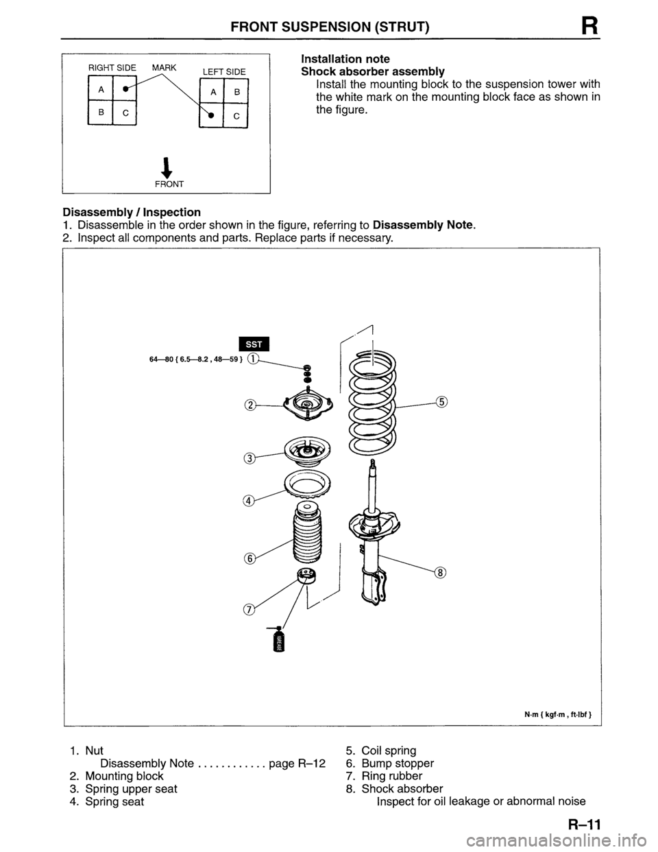 MAZDA MPV 1996  Workshop Manual 