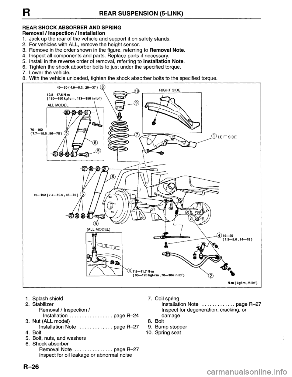 MAZDA MPV 1996  Workshop Manual 