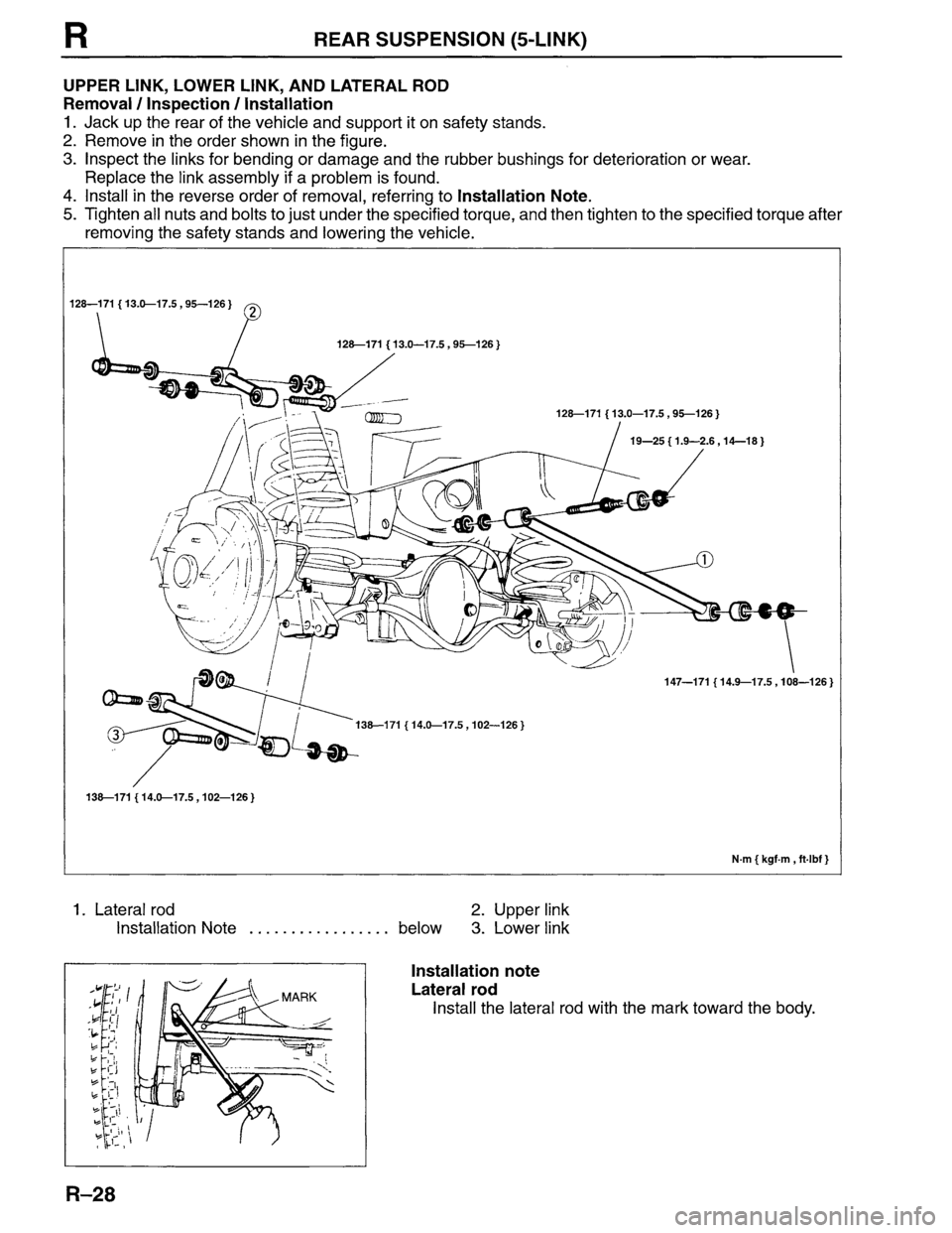 MAZDA MPV 1996  Workshop Manual 