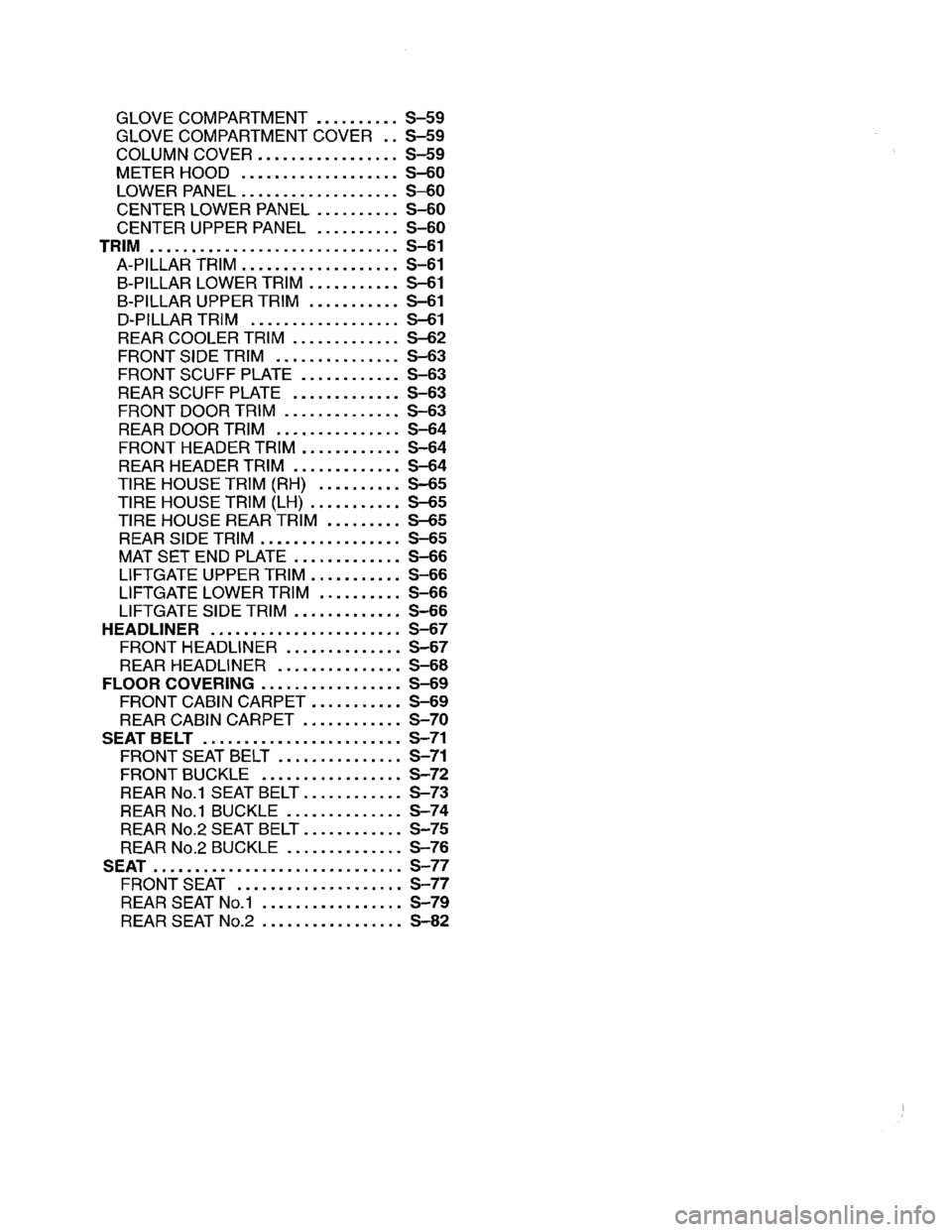 MAZDA MPV 1996  Workshop Manual 