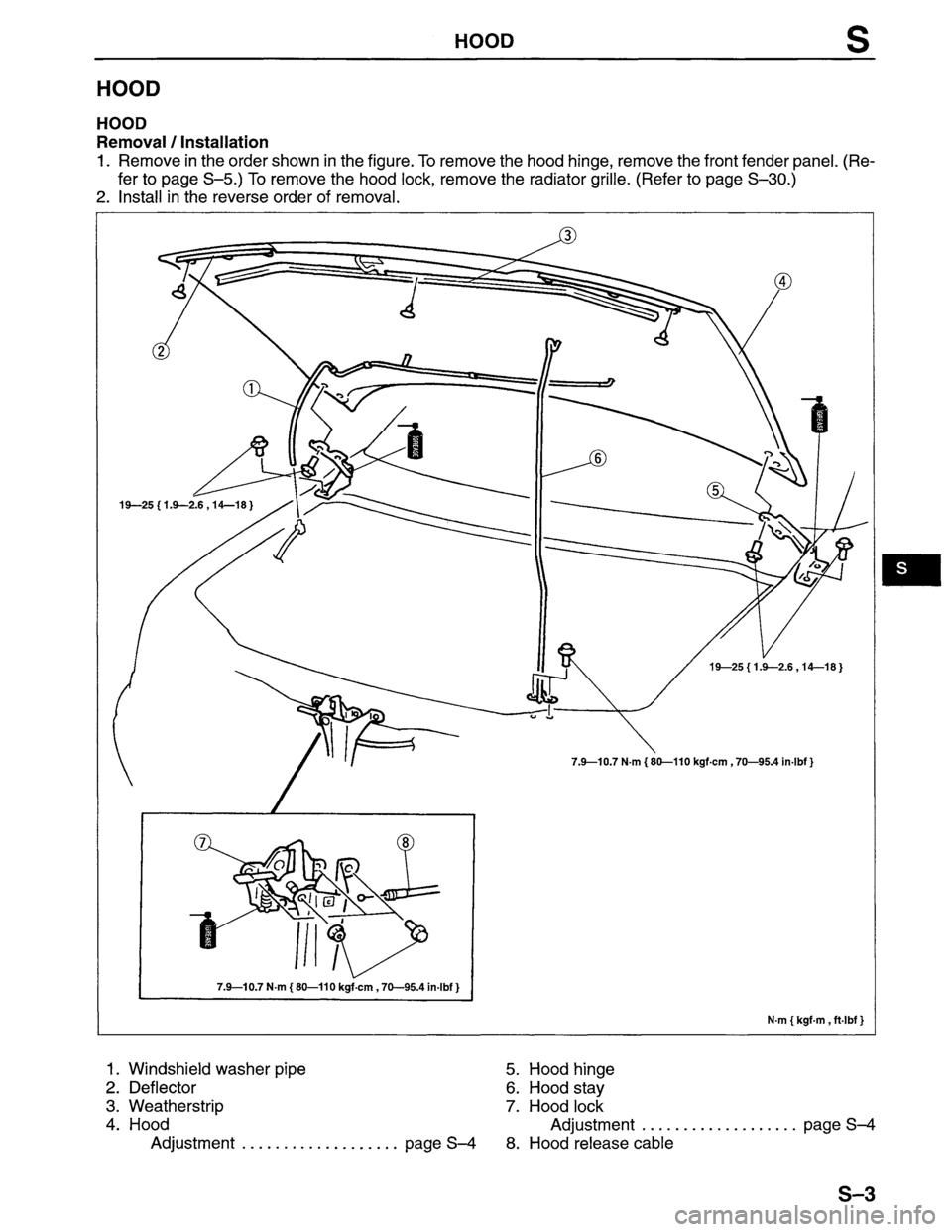 MAZDA MPV 1996  Workshop Manual 