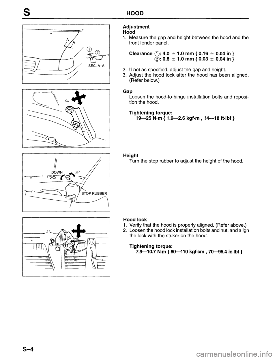 MAZDA MPV 1996  Workshop Manual 