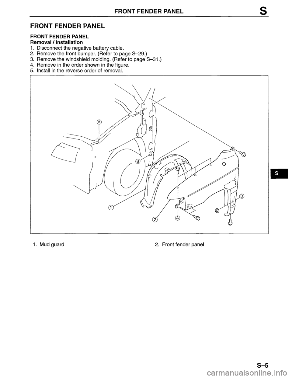 MAZDA MPV 1996  Workshop Manual 