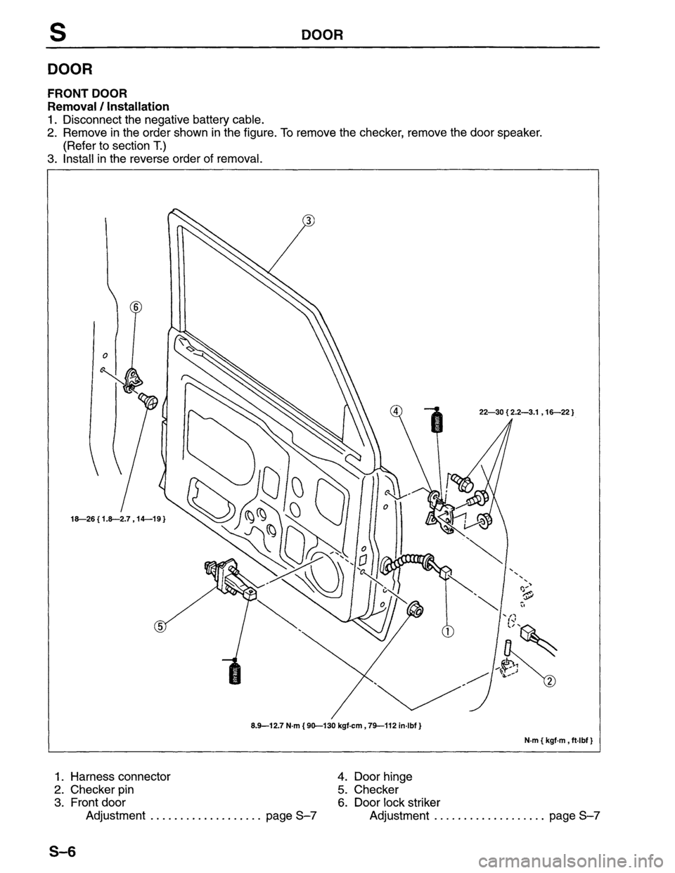 MAZDA MPV 1996  Workshop Manual 