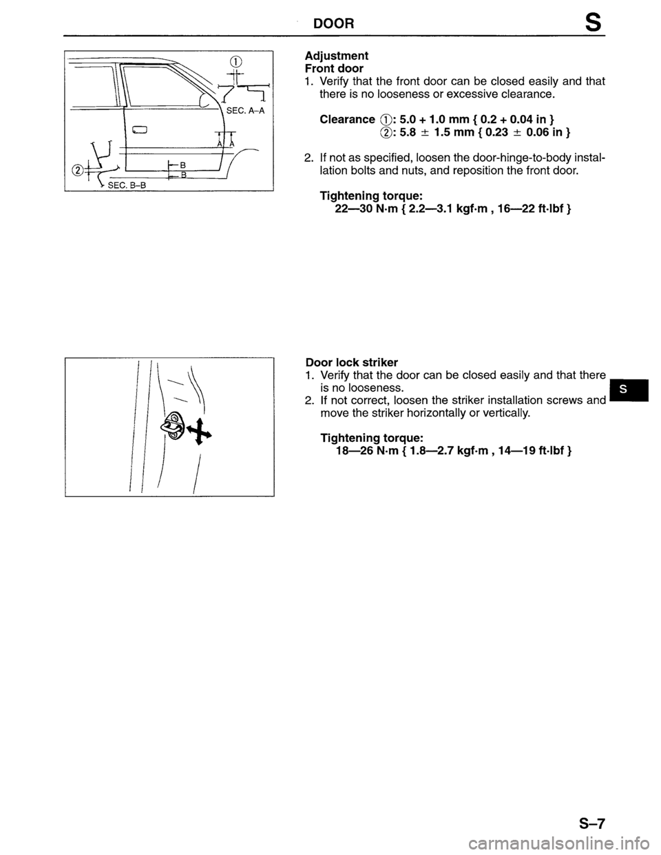 MAZDA MPV 1996  Workshop Manual 