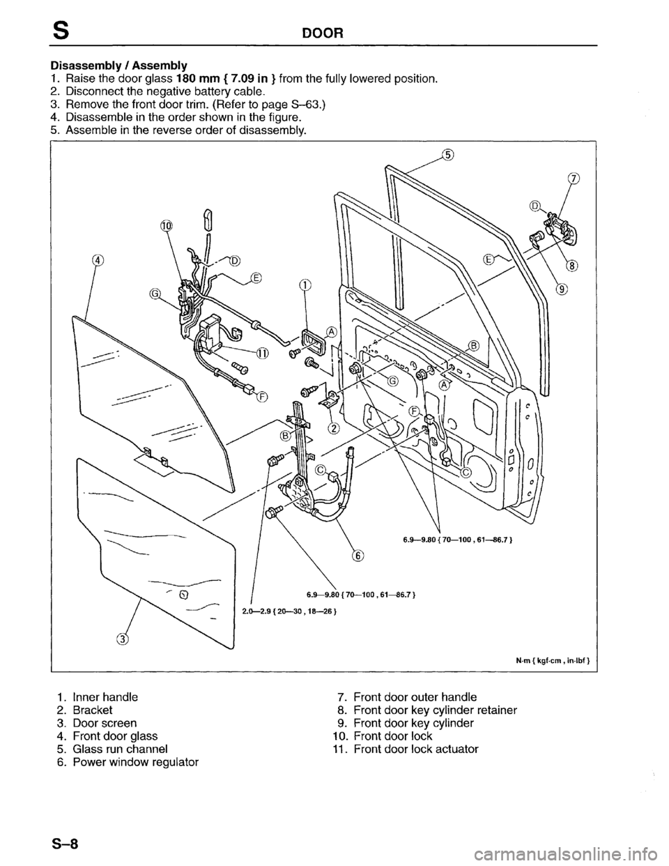 MAZDA MPV 1996  Workshop Manual 