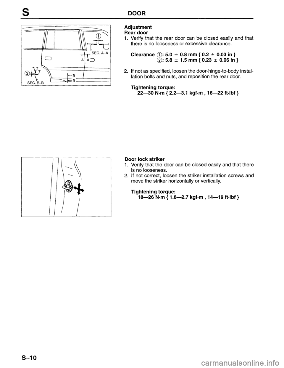 MAZDA MPV 1996  Workshop Manual 