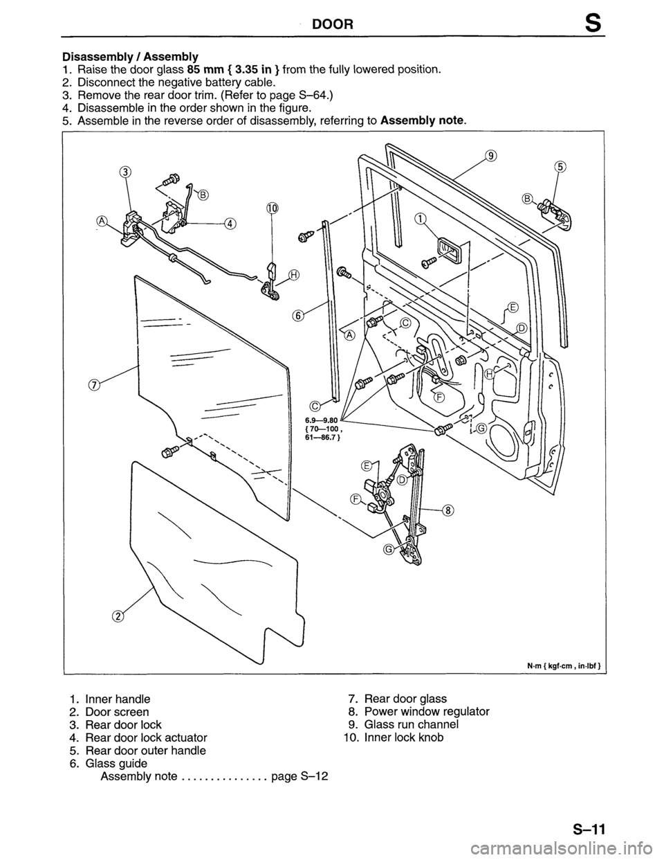 MAZDA MPV 1996  Workshop Manual 