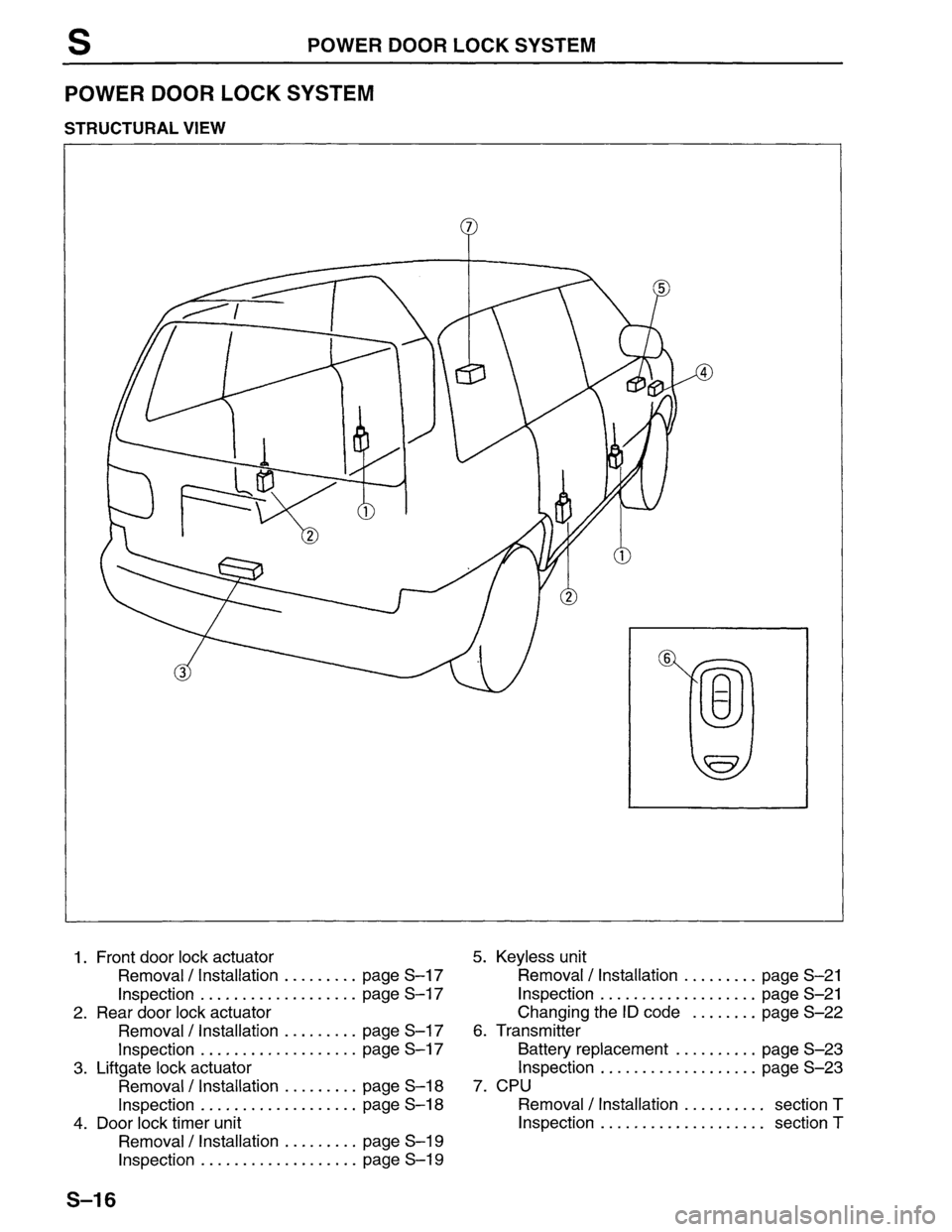 MAZDA MPV 1996  Workshop Manual 