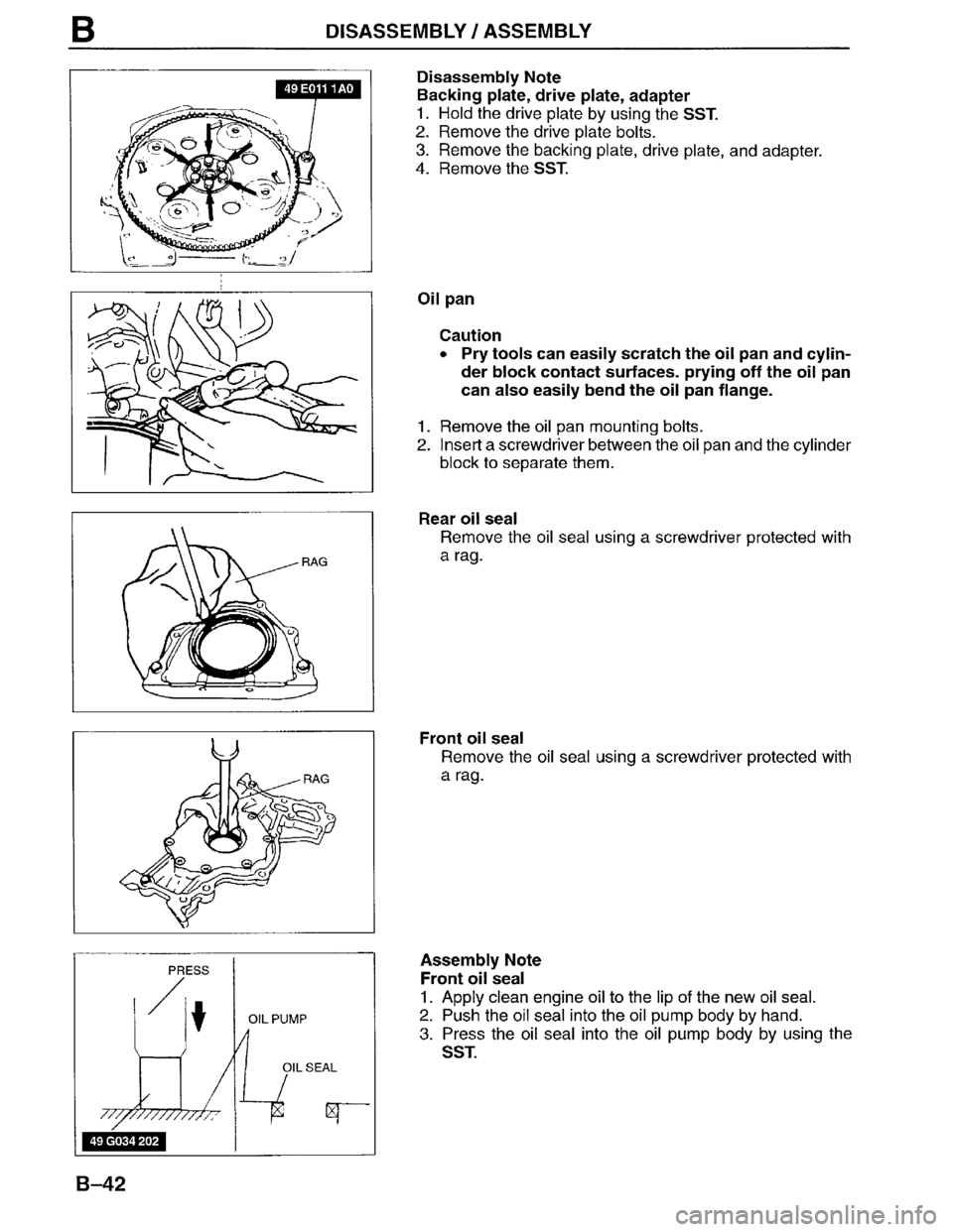 MAZDA MPV 1996  Workshop Manual 
