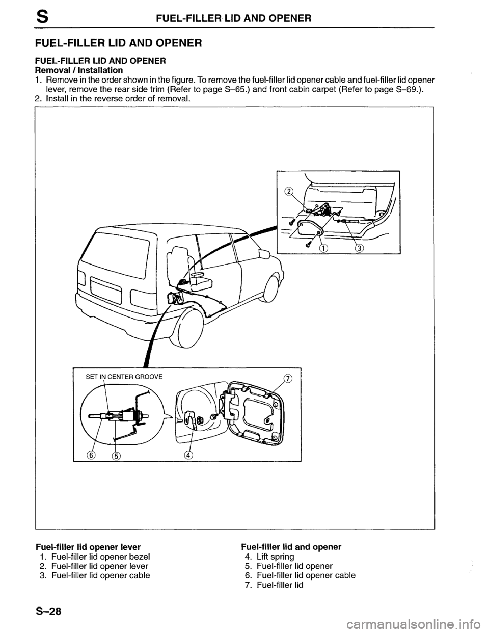 MAZDA MPV 1996  Workshop Manual 