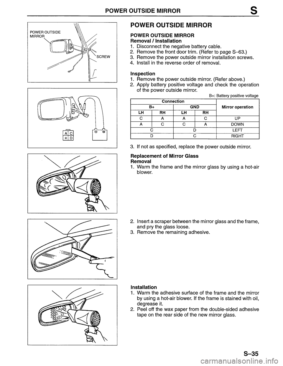 MAZDA MPV 1996  Workshop Manual 