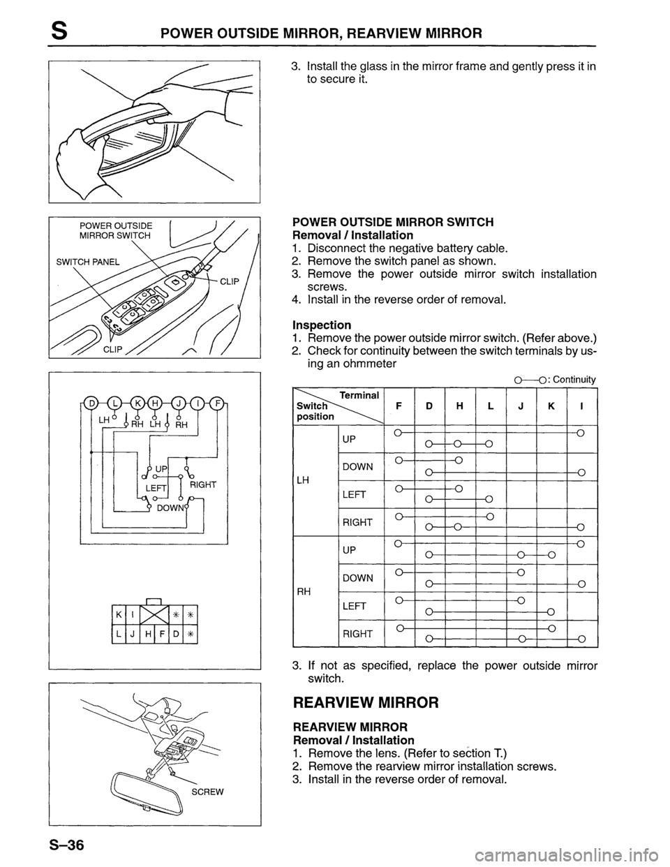 MAZDA MPV 1996  Workshop Manual 