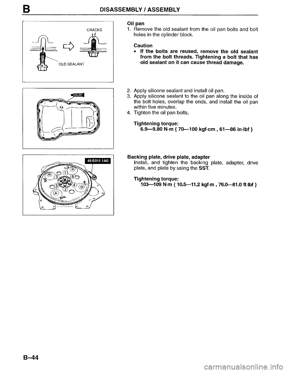 MAZDA MPV 1996  Workshop Manual 