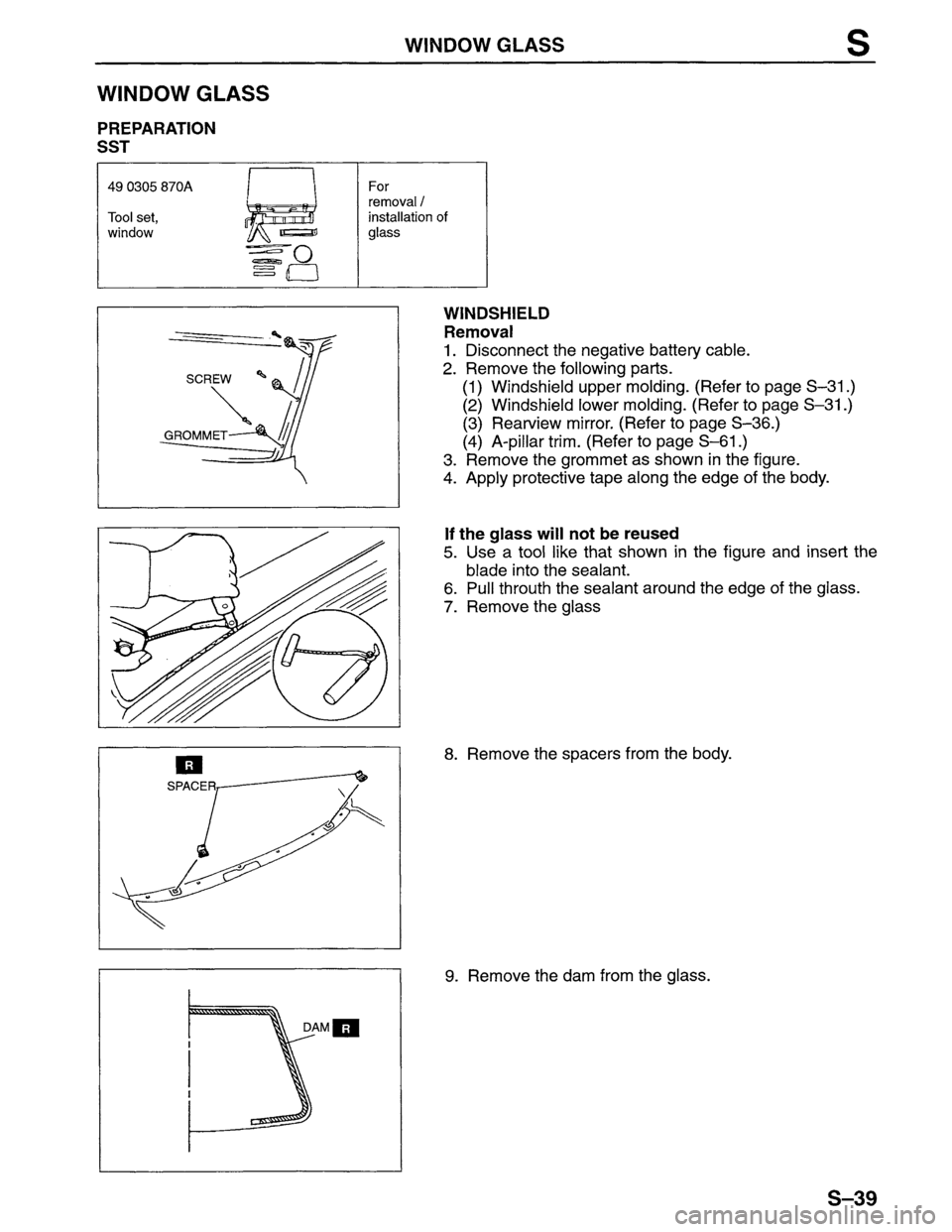 MAZDA MPV 1996  Workshop Manual 