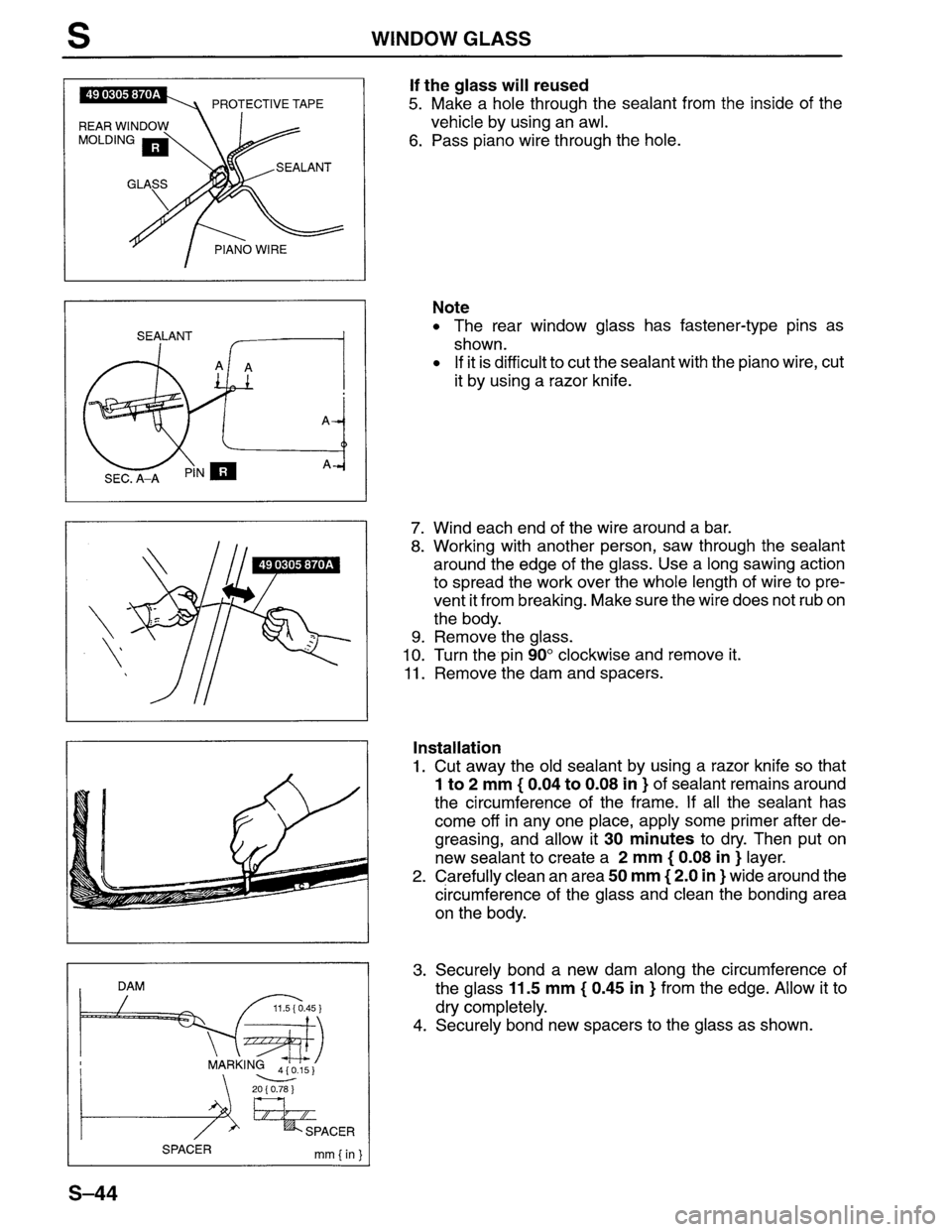 MAZDA MPV 1996  Workshop Manual 