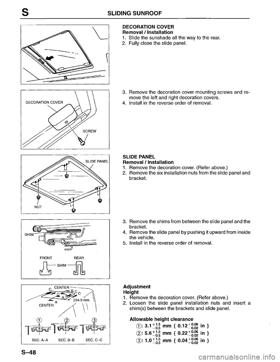 MAZDA MPV 1996  Workshop Manual 