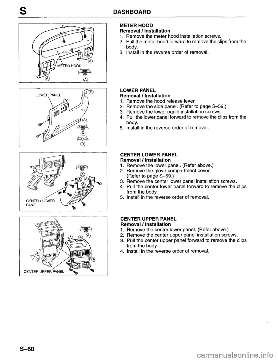 MAZDA MPV 1996  Workshop Manual 
