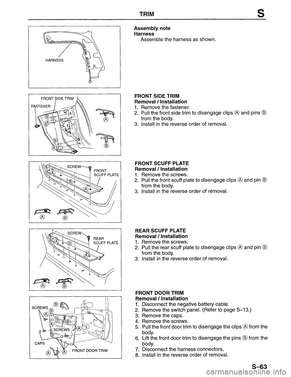 MAZDA MPV 1996  Workshop Manual 