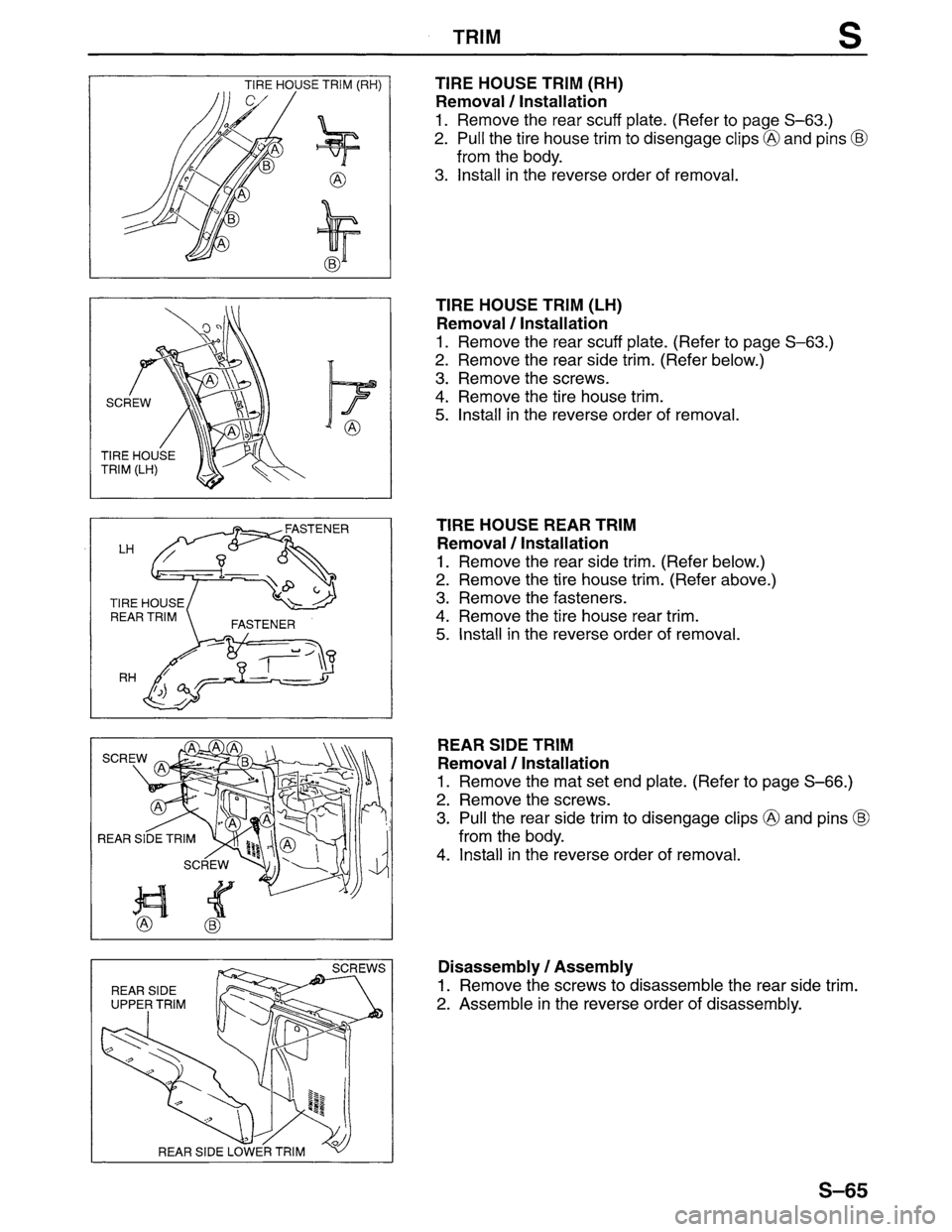 MAZDA MPV 1996  Workshop Manual 