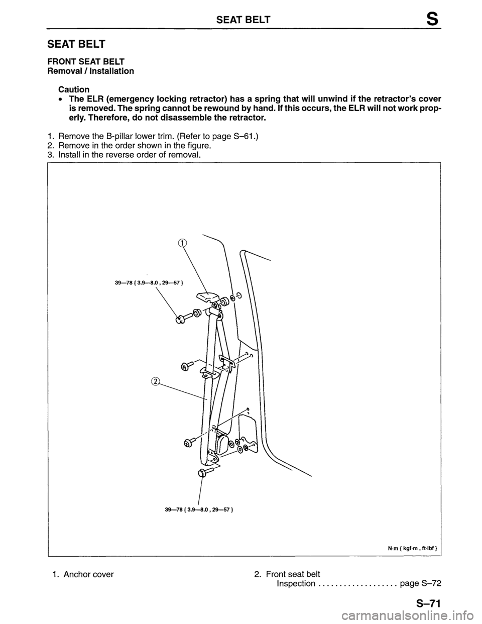 MAZDA MPV 1996  Workshop Manual 