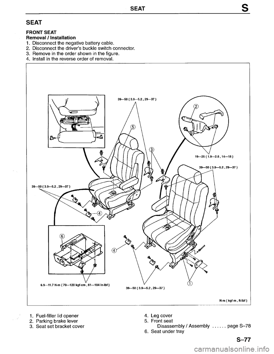 MAZDA MPV 1996  Workshop Manual 
