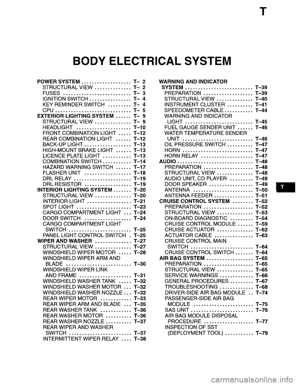 MAZDA MPV 1996  Workshop Manual 